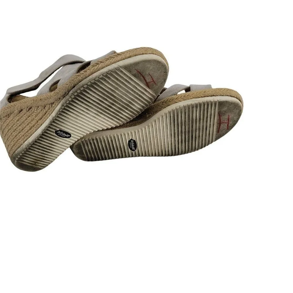 Dr. Scholl's‎ Visitors Platform Espadrille Open Toe Wedge Sandals Tan Size 10